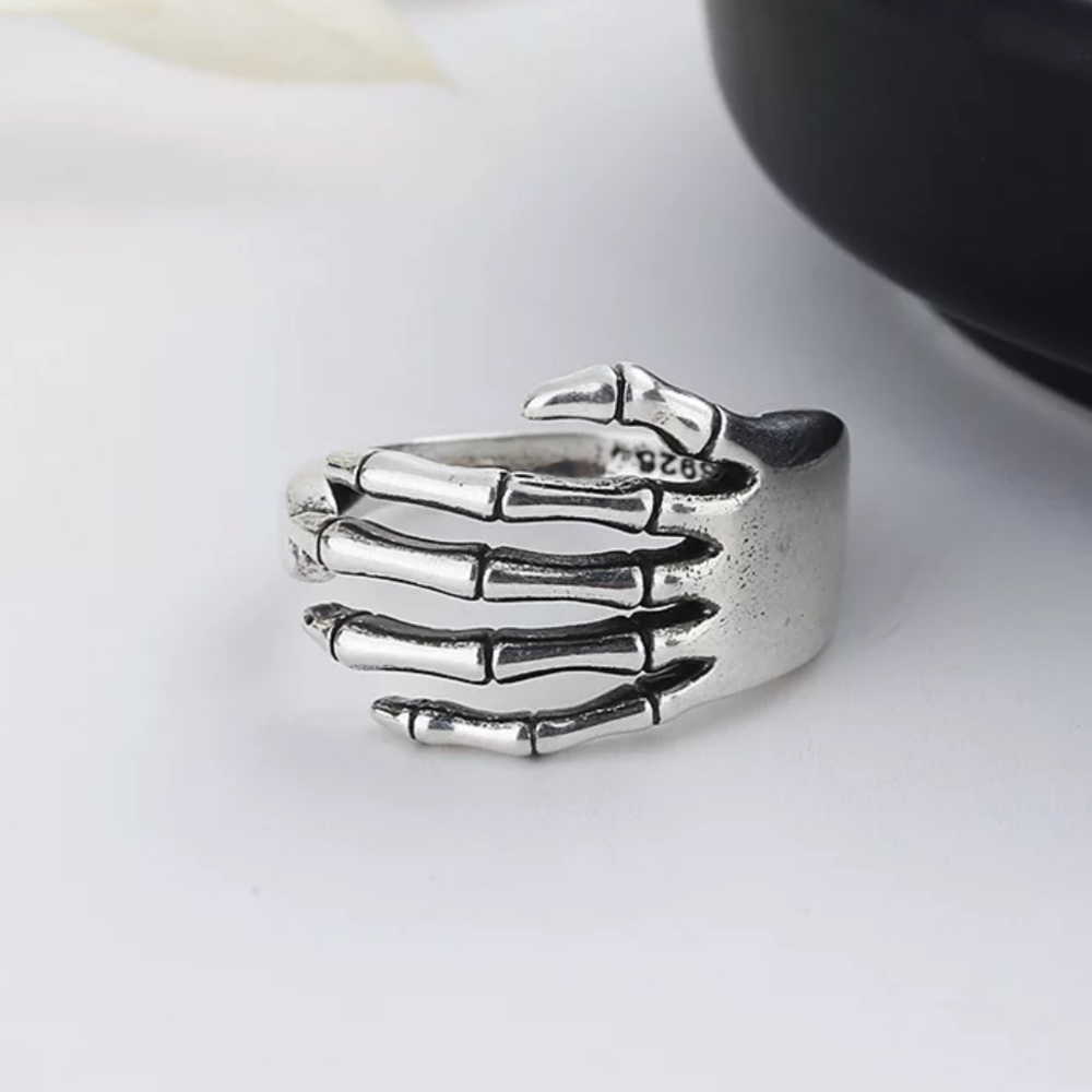 NEW 925 STERLING SILVER PUNK ADJUSTABLE RING, CUTE RING, SHINY RING. - Picture 4 of 5